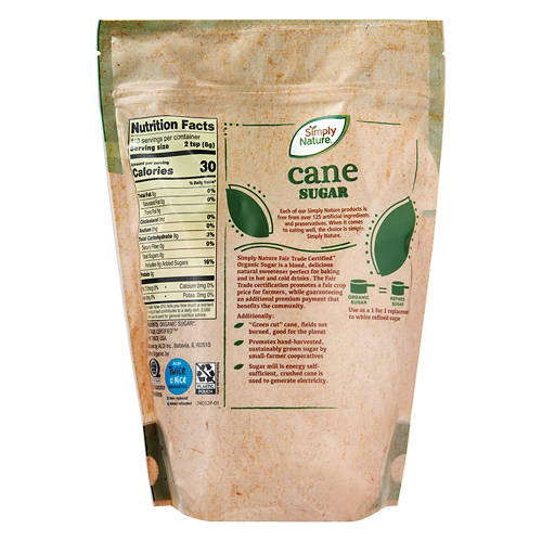 Simply Nature Organic Cane Sugar Pouch, 32 oz